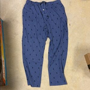 Polo by Ralph Lauren Blue Allover Polo Player Jogger Sweatpants